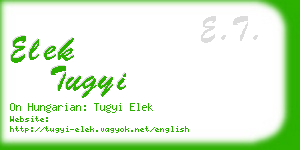 elek tugyi business card